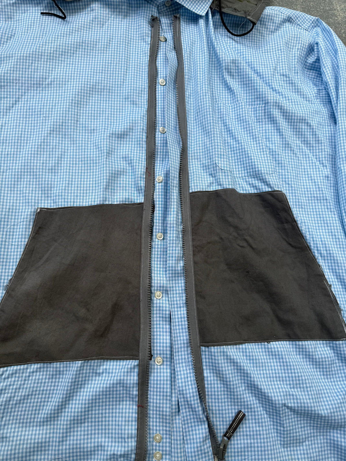CB Zip Up - Blue Gingham